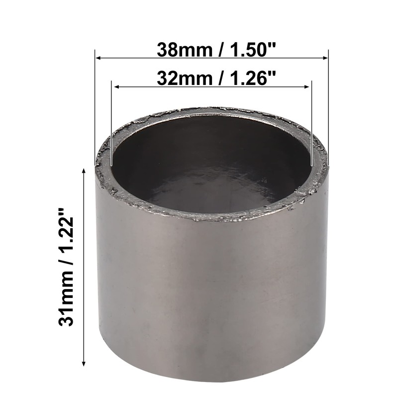Motoforti Motorcycle Exhaust Pipe Gasket Graphite 32 mm Inner Diameter