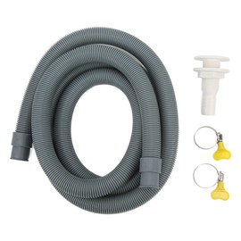 Bilge Pump Installation Kit, Marine Bilge Pump Hose 3/4 Inch Plumbing Kit, 6.5FT Bilge Pump Hose, Flexible PVC Hose Includes 2 Pcs Stainless Steel Hose Clamps and Thru-Hull (Grey 19mm)
