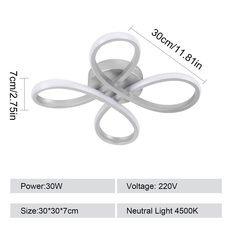 Comely LED Ceiling Light, 30 W 3500 LM Modern LED