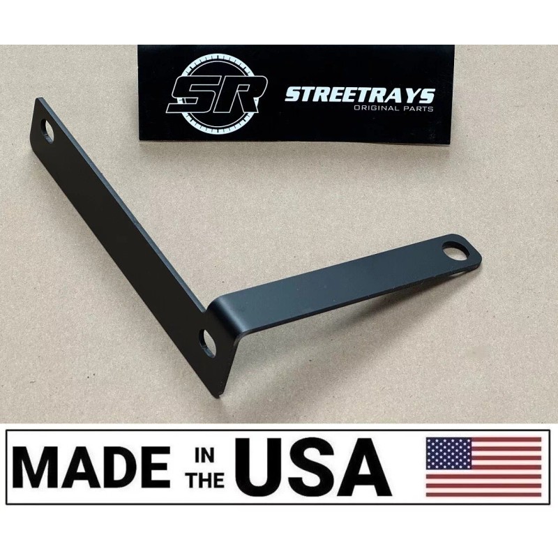 STREETRAYS [SR] Side Flat License Plate Relocation Holder Bracket for