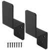 VANROUG 2x4 Door Barricade Brackets Z-Shape Black Security Door Lock