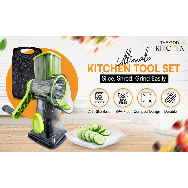 Rotary Cheese Grater Shredder Cheese Grater Vegetable Slicer Manual Food