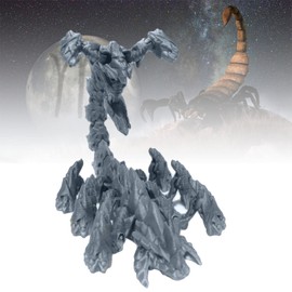 3D Printed Toys Scorpion Toy, Relief Anxiety Scorpion Action Figures, Rotatable and Poseable Articulated Scorpion Striker/ Dragon Toys for Collectors & Adults (13.8in-Gray)