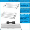 Wobmmi Expandable Spice Rack Storage organizer with 3-Tier step shelf