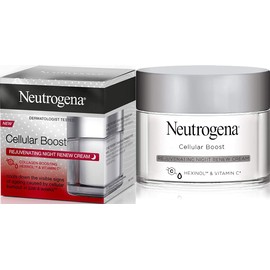 Neutrogena Cellular Boost Night Cream with Vitamin C and Hexinol Collagen Boosting, Pack of 1 (1 x 50 ml)