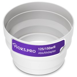 Vioks.pro Air Conditioning Exhaust Hose Adapter 150 mm / 125 mm - Reducer Exhaust Hose 150 mm - Connector Ventilation Pipe Extractor / Air Conditioner