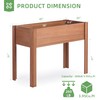 40x20x31 inch Raised Garden Bed with Legs, Elevated Wooden Planter