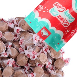 Creamy Chocolate Salt Water Taffy - Individually Wrapped Assorted Flavors - Old Fashion Saltwater Taffy Candy Bulk, by Queen City Candy Cave (1 Pound)