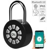 Xcase Metallvorhängeschloss: Metall-Vorhängeschloss mit Zahlencode und App, Bluetooth, IP65 (Schloss,