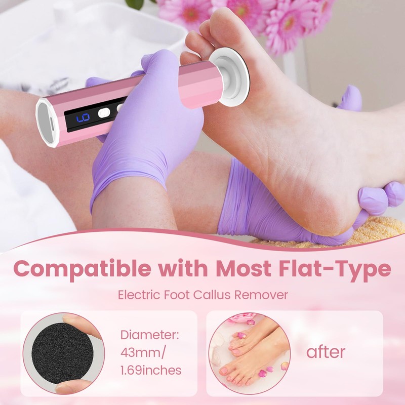 Foot File Replacement Pads, 60pcs Sandpaper Discs for Electric Foot