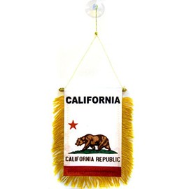 AZ FLAG - Wimpel Kalifornien - 15x10 cm - Kalifornische Bundesstaat Mini Flagge 10 x 15 Cm - Auto Pennant Spezielle Auto
