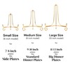Metal Plate Stand for Display, Gold Colour, Foldable, Pack of