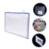 Operitacx Briefcase Transparent File Container Storage Bag for Documents Organiser