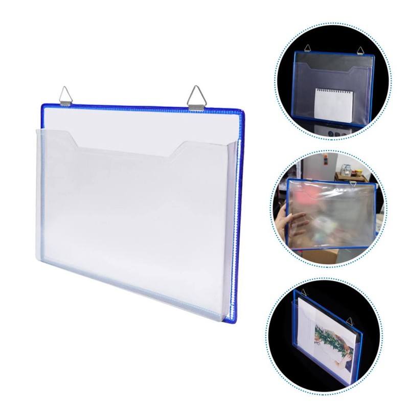 Operitacx Briefcase Transparent File Container Storage Bag for Documents Organiser