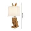 WPORDE Rabbit Table Lamp for Bedroomm, Resin Desk Light Golden
