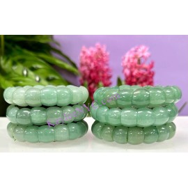 KayleeNYC Wholesale 6 Pcs Natural Aventurine 7.5” Crystal Bracelet 15mm