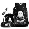 Ystardream Cute Ghost Elementary School Backpack for Girls with Lunch