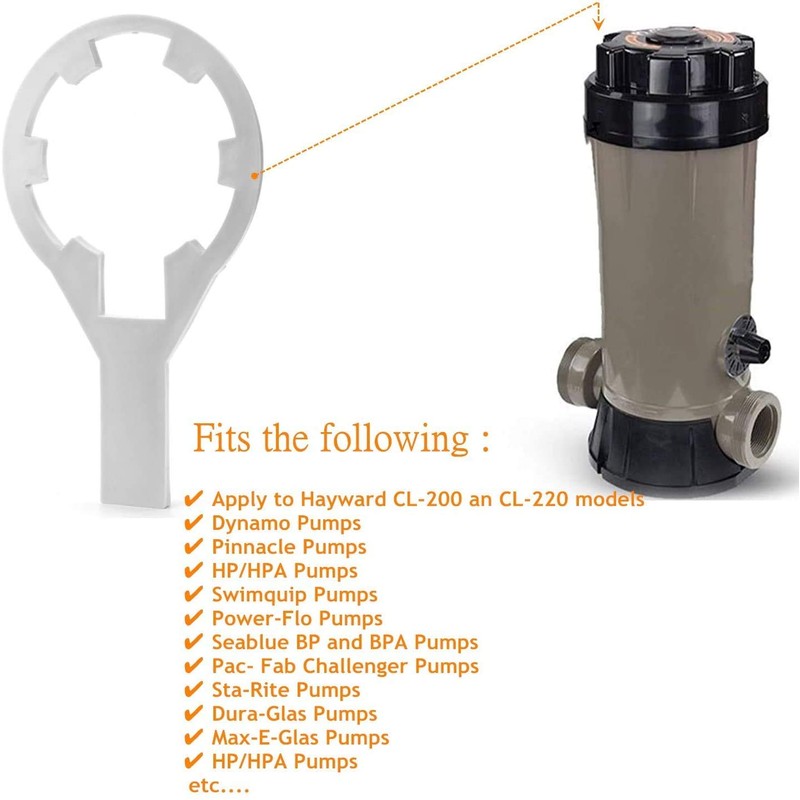 Chlorinator Lid Wrench Opener Tool for Hayward CL200, CL220, and