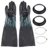 CHADWICK 1 Pair Sandblasting Cabinet Gloves 23.6",Blast Protection, with 2