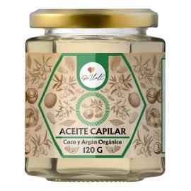 Aceite Capilar Anticaída - Brillo - Hidratación - Suavidad - Coco y Argán - Fácil de usar - 100% Natural - Para todo tipo de cabello -120g - Ga Tlali 