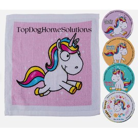 TDHS Unicorn Magic Flannel Bath Face Cloth Travel Kids Towel Camping x 1