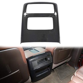 RT-TCZ Rear Air Conditioning Vents Outlets Trim Cover Rear Center Console Trim Cover ABS Interior Accessories for Chevy Silverado 2010-2017 for GMC Sierra 2010-2017 Carbon Fiber