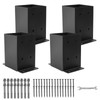 XZWMY 4x4 Post Base 4 Pcs, Post Brackets (Inner Size