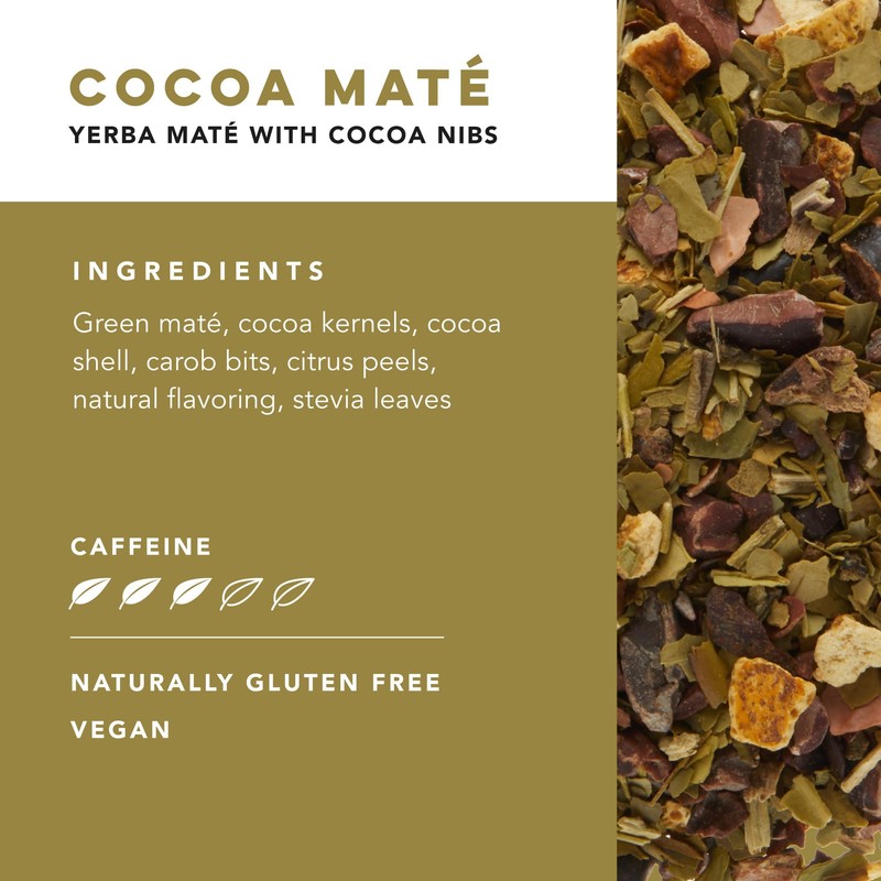 Pinky Up Cocoa Maté Tea Bags in Tin, Yerba Maté