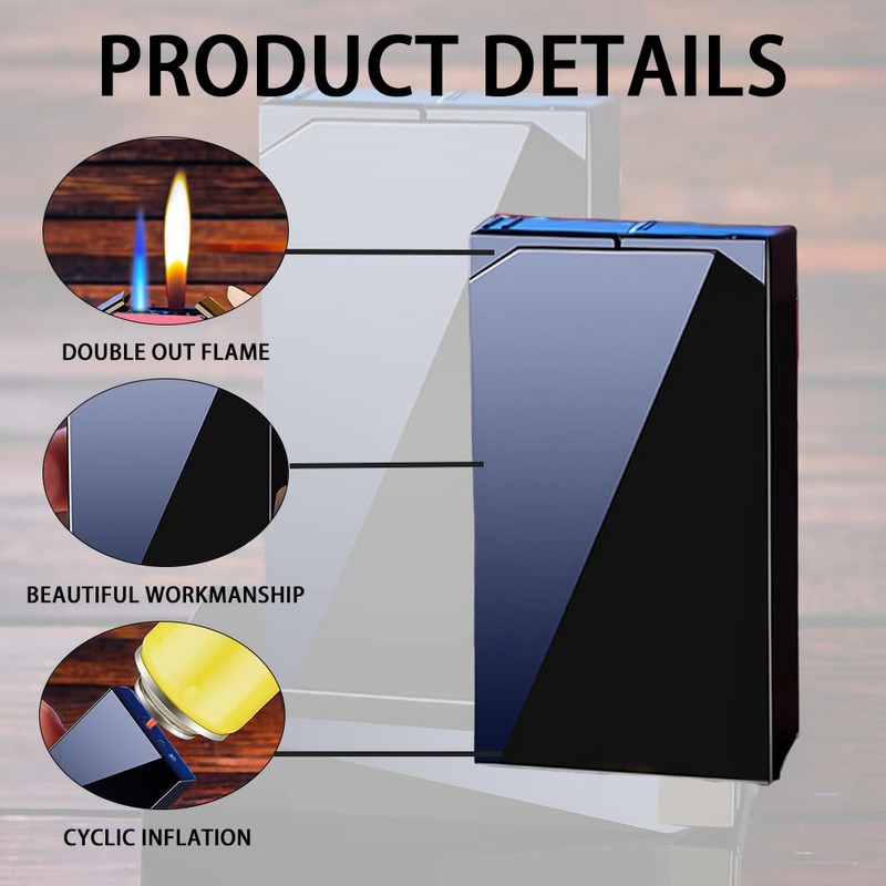 Butane Torch Lighter, Fun Dual Flame Lighter, Cool Jet Torch