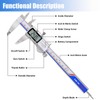 Digital Caliper Measuring Tool, IP54 Waterproof Electronic Digital Micrometer Caliper,