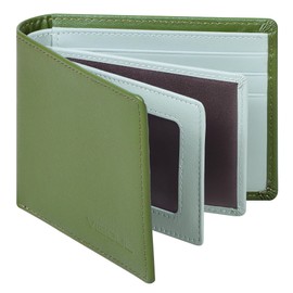 VISOUL 12 Card Slots, Pass Case, License Holder, Card Case, License Case, Cowhide Leather, Card Case, Regular Case, Men's, Women's, Italian Leather Mini Wallet, Thin Card Case, Lightweight Case, Pass