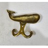 DECORVOID Brass Whale Wall Hooks, Decorative Solid Brass Key Hanger