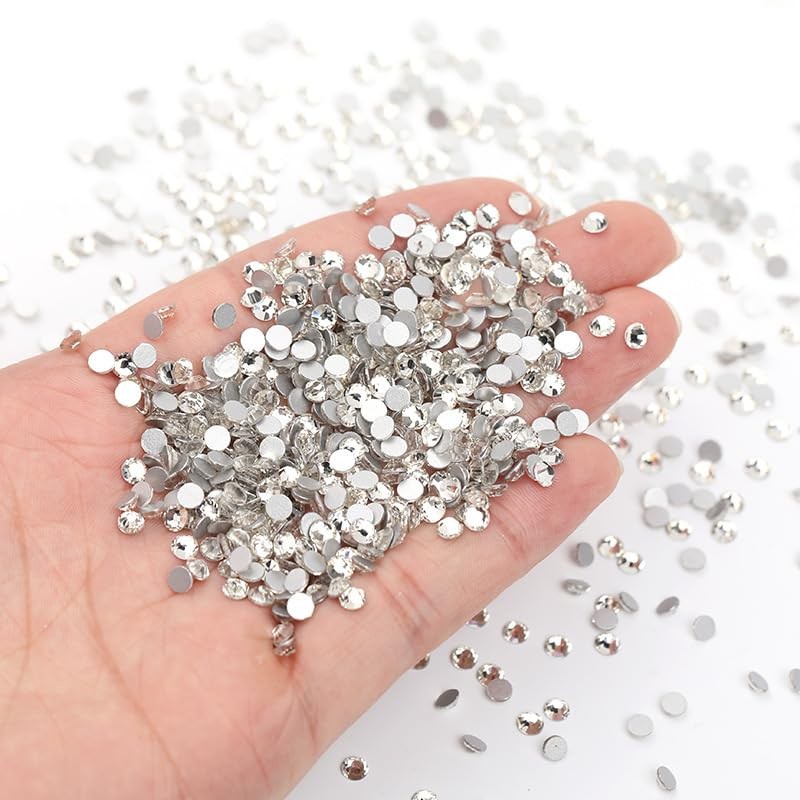 7200pcs Flatback Crystal Rhinestones Half Round Glue Fix Rhinestone for