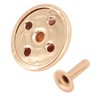 100pcs Mushroom Rivets Multipurpose Double Cap Mushroom Rivets for Belts