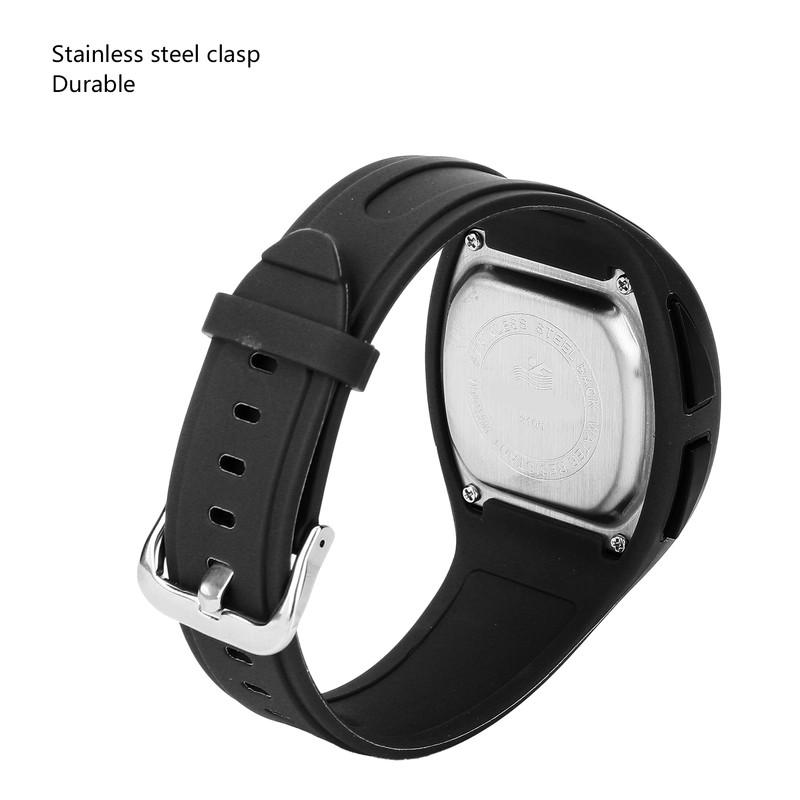 Multifunction Waterproof Intelligent Wrist Watch Sports Digital Step Counter WatchesBlack
