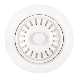 Ruvati Kitchen Sink Basket Strainer Drain Assembly - Matte White - RVA1038WH