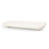 Travertine Marble Footed Tray in White Marble or Silver Travertine