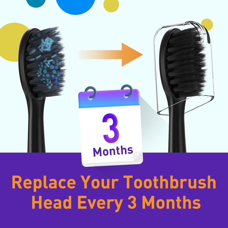 Toothbrush Replacement Heads Compatible with Burst Sonic Electric Toothbrush -