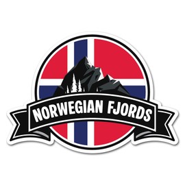 Vinyl-Aufkleber, Norwegische Fjorde, 10 cm, Norwegen-Flagge, Stadt, Reisen, Urlaub, Geographie, Standort, Scrapbook, Aufkleber #83307, 2 Stück