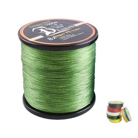 LSHEL Braided Fishing Line 8-fold 1000 m PE Super Strong Braided Lines, Army Green, 2.5# 0.25 mm/15.87 kg/35 lb