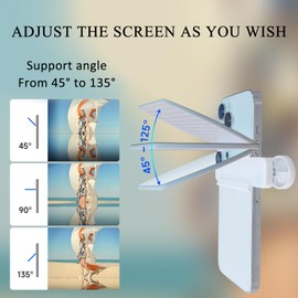 WOWNOVA Clip Reflection Mirror for Phone Back Camera, Shoot The Sky Lake Water Portrait Reflection, Smartphone Camera Mirror Reflection Clip Kit, Selfie Mirror Clip Reflection Mirror