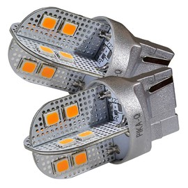 Pikakyu 62001 Suzuki ZC33S Compatible LED Rear Turn Signal T20S Pole - KIWAMI-270lm Amber 1700K 2pcs