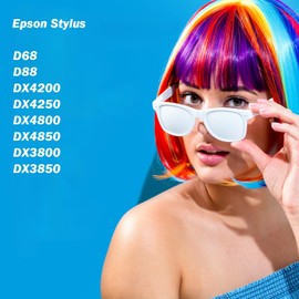 ESMONLINE Set of 2 Multipack Compatible Printer Cartridges to Replace T0615 T0611 T0612 T0613 T0614 T0615 Black Epson Stylus D68 D88 DX4200 DX4250 DX4800 DX4850 DX3800