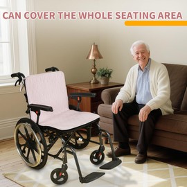 EHUCONWIB Incontinence Waterproof Pad for Wheelchairs - Cooling Sensation-Extra Large Washable & Reusable Seat Covers- 34"X19" (Pink, 1 PC)