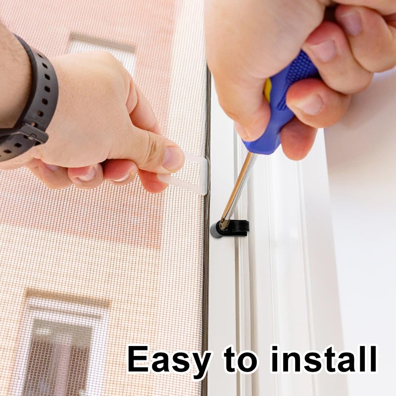 25pcs 3/8in Nylon Window Screen Clips with Screws, Durable Secure