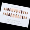 Uñas postizas con relieve de almendra, uñas postizas artificiales de