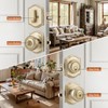 NCSEN Brushed Gold Door Knobs with Camelot Trim, Exterior Door