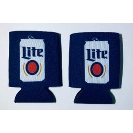 Miller Lite Basketball Court Beer Can Insulator Coolie Hugger Covers | Set of Two (2) | New