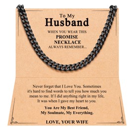 PINKDODO Valentines Day Gifts for Him Husband From Wife, Birthday Gift Ideas Anniversary Wedding Christmas Gifts for Husband Men Necklace