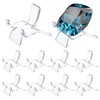 Hipiwe 10 Packs Acrylic Triangle Display Holder - Clear Plastic